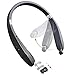 Bluetooth Headphones Wireless Neckband Headset - Sweatproof Foldable Earphones with Mic, Retractable Earbud and 16 Hours Play Time for iPhone Android Cellphone Tablets TV