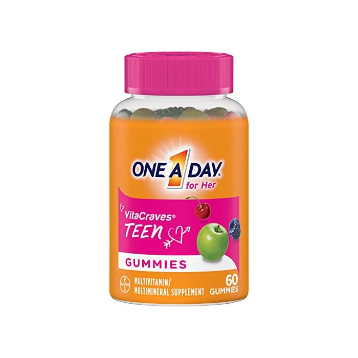 One A Day Teen for Her Multivitamin Gummies, Supplement with Vitamin A/C/D/E and Zinc for Immune Health Support* & more…