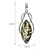Ian and Valeri Co. Black Green Amber Sterling Silver Celtic Set Earrings Necklace 18 Inches