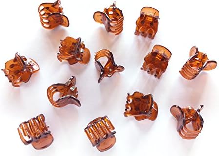 20 Pcs Brown color small claw clip Size width 10 Mm