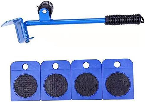 Furniture Lifter with 4 pcs Furniture Slides Kit, Heavy Furniture Move Roller Tools Max Up for 150KG/330LBS, 360 Degree Rotatable Pads, Easily Move Furniture or Heavy Objects (Blue)