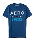 Aeropostale Men's Aero California 1987 Graphic T Shirt M Midnight Blue