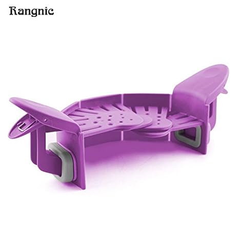 Purple Best Pot Pan Clip On Silicone Colander Collapsible Pasta