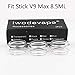 CENGLORY 3PCS Replacement Bulb Glass Tube 8.5ml Capacity for Stick V9 Max (Clear)