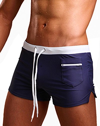 Modchok men s swim briefs trunks beach shorts solid bot…