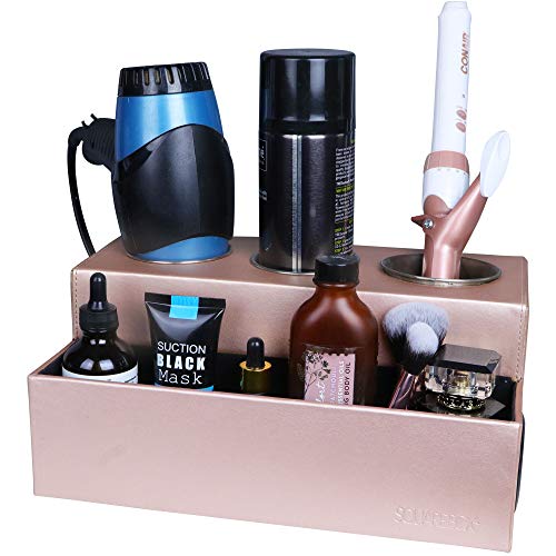 SQUAREBOX Rose Gold Hair Tool Organizer Blow Dryer, Curling Iron