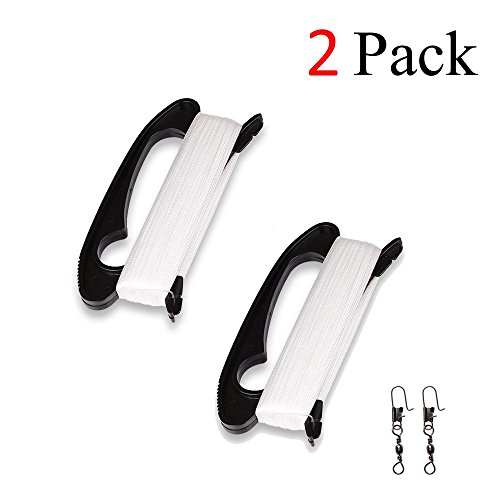 HappyToy Kite Handle with Line String - 300ft Durable String - 2 Pack - Black