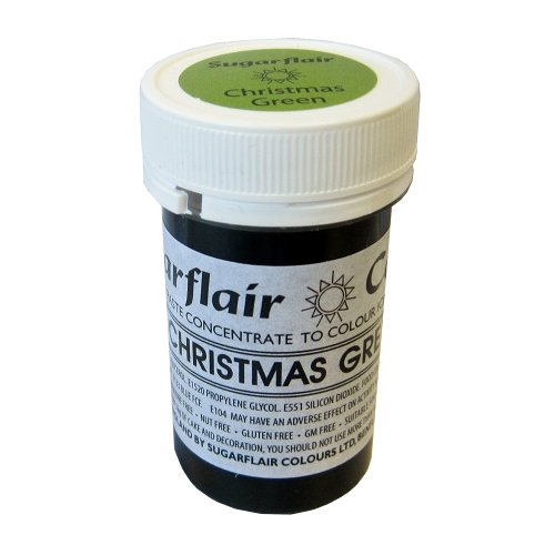 Click Here to See More Images 30 x Sugarflair 25g Christmas Green Tartranil Paste Gel Edible Food Colour Icing