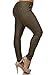 Women's Plus Size Cotton Blend Stretchy Jeggings With 5 Pockets (ARMY GREEN, XXL)