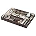 Baoyun Leather Nightstand Organizer for Men, Mens Valet Tray and Dresser Top Caddy for Watch Phone Jewelry Key Wallet 6 Compartments Mens Dresser Organizer Tray(Brown)