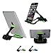 SIME-ON: Phone and Tablet Stand, Desk Holder Compatible with iPhone, iPad (Mini), Samsung Devices, Universal, Portable, Adjustable Multi-Angle -Black-Green