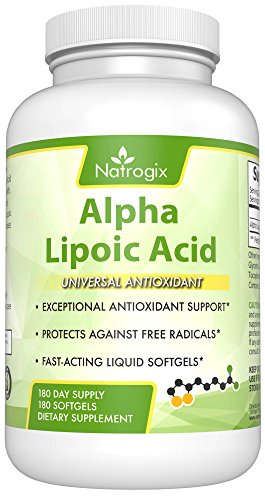 Alpha Lipoic Acid 300mg - 180 Softgels - Fast Absorption Liquid Softgels - Powerful Antioxidant Support Formula