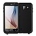 vcloo Galaxy S6 Waterproof Case, 6.6ft Waterproof Case for Galaxy S6, Dust Proof, Snow Proof, Shock Proof, Heavy Duty Touch Screen TPU Protective Carrying Cover for Galaxy S6, 5.1 Inches (Black)