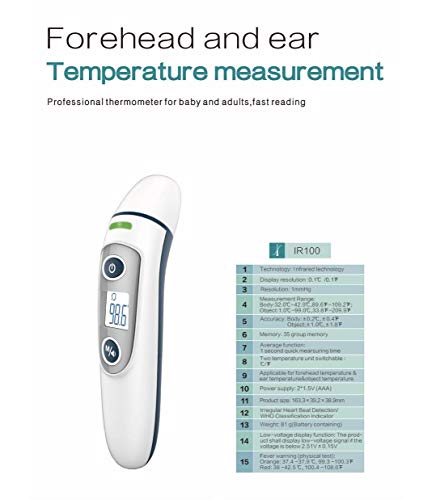 HEALTHGUARDIAN Baby Infant Infrared Digital Forehead Ear Thermometer for Babies and Adults - Accurate Medical Thermometer with Fever Indicator – Professional, Accurate, Reliable, FDA & CE Approved - Thumbnail 5