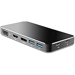 USB C Hub,RICOV USB-C Multi-port to HDMI, 2-Port USB3.0, DP DisplayPort,VGA,2-Port Type-C Power Delivery or Data Delivery Adapter(Black)