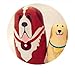 Glamorway 5pcs Lovely Baby Toy Cute Animal Doll Cute Dog Matryoshka Doll Interactive Dolls Wooden Toys Russian Nesting Dolls
