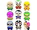DC Comic Villains Buildable mini figurines. Set of 9