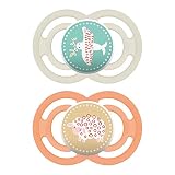 MAM Perfect Pacifiers, Orthodontic Pacifiers (2 pack) MAM Pacifiers 6-Plus Months, Best Pacifier for Breastfed Babies, Baby Girl Pacifier