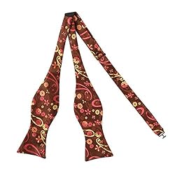 Alizeal Mens Handmade Floral Woven Self-tied Bow