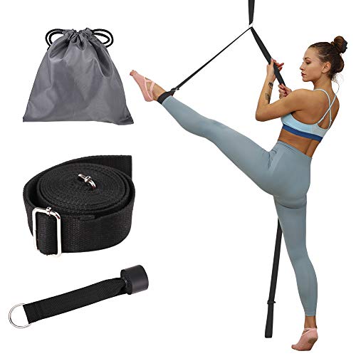 JOELELI Adjustable Ballet Stretch Strap, Leg Stretcher Band on Door, Adjustable Yoga Leg Band Ballet Stretch Strap for Ballet Yoga Dance or Gymnastics Training(H01)