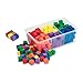 hand2mind Wood Blocks, Counting Cubes for Kids Math, 1 Inch Blocks for Preschool Crafts, Math Manipulatives for Preschool, Classroom Supplies for Teachers Elementary (Pack of 100 with Storage)