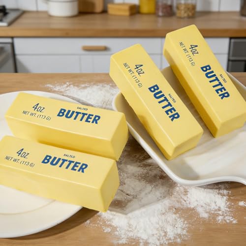 Winnsell Squeeze Butter Toy, Soft Butter Squishys Stress Relief Block PU Material Butter Stick Slow Rising Squishy Food Fidget Toy PU Material Butter