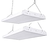 Hyperikon 2 Foot LED High Bay Lighting Fixture, 400 Watt (110W), Commercial Indoor Linear Lighting, 5000K, 2 Pack