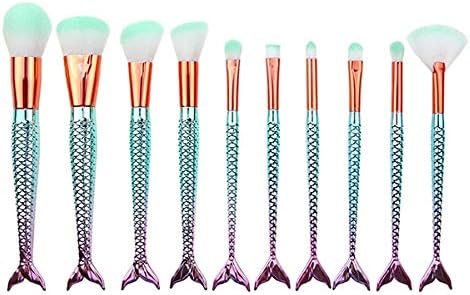 Amazon メイクブラシ ブラシセット 人魚 マーメイド メルヘン 化粧筆 美容 化粧道具 化粧品 パウダーブラシ アイブラシ ノーブランド品 メイクアップブラシ 通販