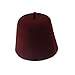 KANGAROO 100% Wool Red Fez Hat - Maroon/Burgundy Fez Hat