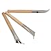BQLZR 3x Pottery Clay Sculpture Wax Tools Set Printing Batik Pens Natural Wood Color