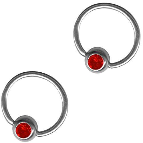 Buy Two Red Captive Bead Rings20g18g16g14g Cartilage EarringsSteel