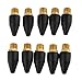 Flameer 1/8 inch NPT Rubber Brass Tip for Air Blow Guns - 10 PCS Set for Tools Air Blow Guns