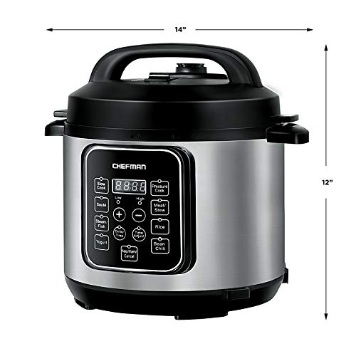Chefman 6 Quart Electric Multicooker, Cook Slow, RiceCooker, Food