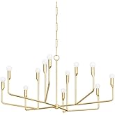 Troy Lighting Norman - 12 Light Chandelier-20.5 Inches Tall and 42 Inches Wide-Vintage Gold Leaf Finish -Traditional Installa