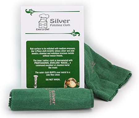 Large Silver Jewelry Polishing Cloth Cleaning Also Works on Brass Gold Chrome &amp; More Ultra Soft Cotton