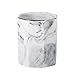 YOSCO Ceramic Desk Pen Holder Stand Marble Pattern Pencil Cup Pot Desk Organizer Makeup Brush holder(Gray)