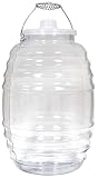 Royal Cook Vitrolero Aguas Frescas Tapadera Plastic Water Container with Lid, 5 Gallon, Clear [CONTAINER AND LID, COMPLETE SET][1 Unit]