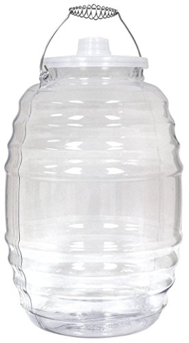 Royal Cook Vitrolero Aguas Frescas Tapadera Plastic Water Container with Lid, 5 Gallon, Clear [CONTAINER AND LID, COMPLETE SET][1 Unit]