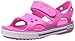 Crocs Kids' Crocband II Sandals, Light Grey/Navy, 9 Toddler