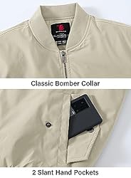 BGOWATU Men's Jacket Windproof Quilted Bomber