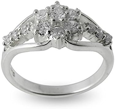 925 Sterling Silver with CZ Stone Fashionable Finger Ring Size Q