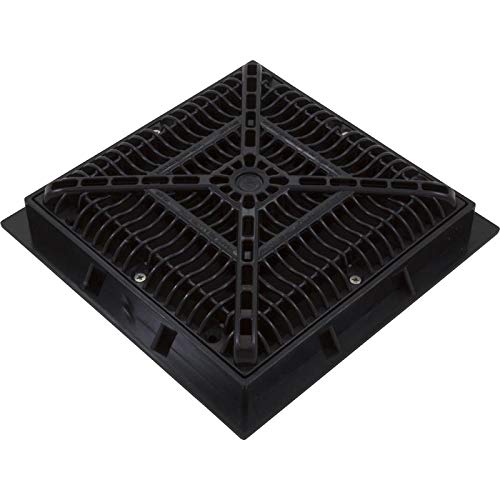 Custom Molded Products Main Drain Frame, CMP, 9" x 9", Black, w/Gate - Thumbnail 2