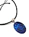 Swimmi Natural Abalone Necklace, Handmade Paua Abalone Shell Necklace in Blue Coatings, Adjustable Cord Seashell Necklace Jewelry for Women AA427