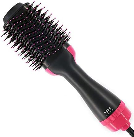 YLYX Multi-function Hot Air Brush Negative Ion Hair Dryer Brush Hot Air Straightener Volumizer Electric Straight Hair Comb Hot Air Comb Dual-use Hair Dryer Shape Comb [Energy Class A]