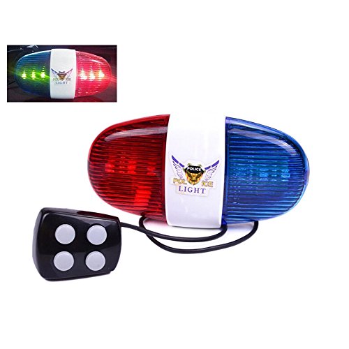 image for Onedayshop® Super Loud Bike Bicycle Police Car 6 LED Light 4 Sounds T