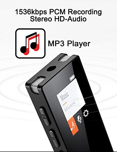 Digital Voice Recorder, Sindave 1536kbs Stereo Rechargeable HD Audio 16 Gram Voice Recorder, Mini Portable USB MP3 Activated Sound Recorder and 1- Click Recording, Voice Activated Recorder - Thumbnail 5