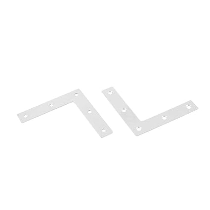 SLB Works Stainless Steel Patio Furniture Fixing Corner Brace Angle Bracket 8 x 8 x 0.1cm 2 Pcs