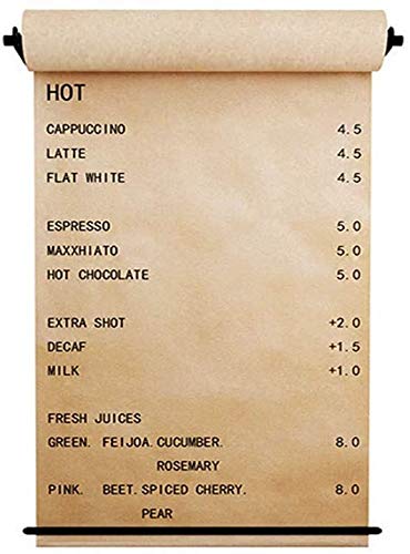 Kraft Paper & Roll Display - Wall Kraft Paper as a Rolling Recorded Noted Painting Packaging for Farm Office Home Restaurant Coffee (30CM*50M ACMOMO)