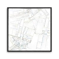 Framed Canvas Wall Art Leaves, Birds, Abstracts Canvas Prints Home Artwork Decoration for Living Room, Bedroom - 16x16 inches