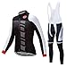 Coconut Ropamo Men's Cycling Jersey Suit Long Sleeve Road Bike Jersey Cycling Sets Tights with Padded